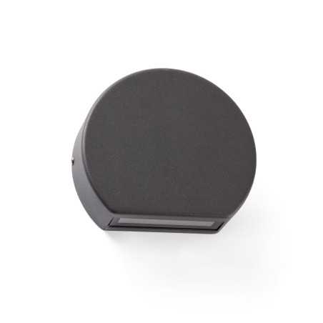 Wandleuchte aus Aluminium mit integrierter LED, grau, POMBLIN