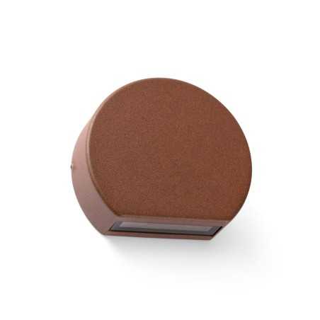 Wandleuchte aus Aluminium mit integrierter LED, rostfarben, LEDENON