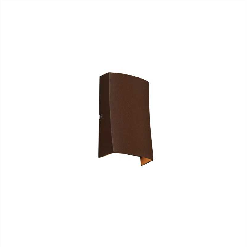 Wandleuchte aus Aluminium mit integrierter LED, rostfarben, BRESLES