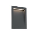 Wandleuchte aus Aluminium mit integrierter LED, grau, RAGHINO