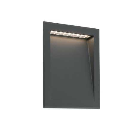 Wandleuchte aus Aluminium mit integrierter LED, grau, RAGHINO