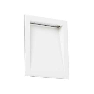 Wandleuchte aus Aluminium mit integrierter LED, mattweiss, ANGIRE