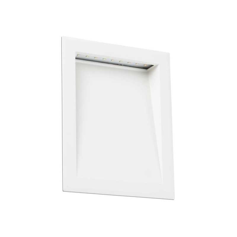Wandleuchte aus Aluminium mit integrierter LED, mattweiss, ANGIRE