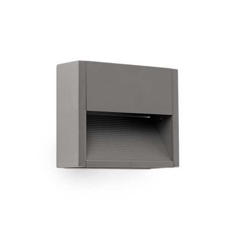 Wandleuchte aus Aluminium mit integrierter LED, grau, BRENAT