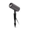 Stehleuchte aus Aluminium mit integrierter LED, grau, TRAYES