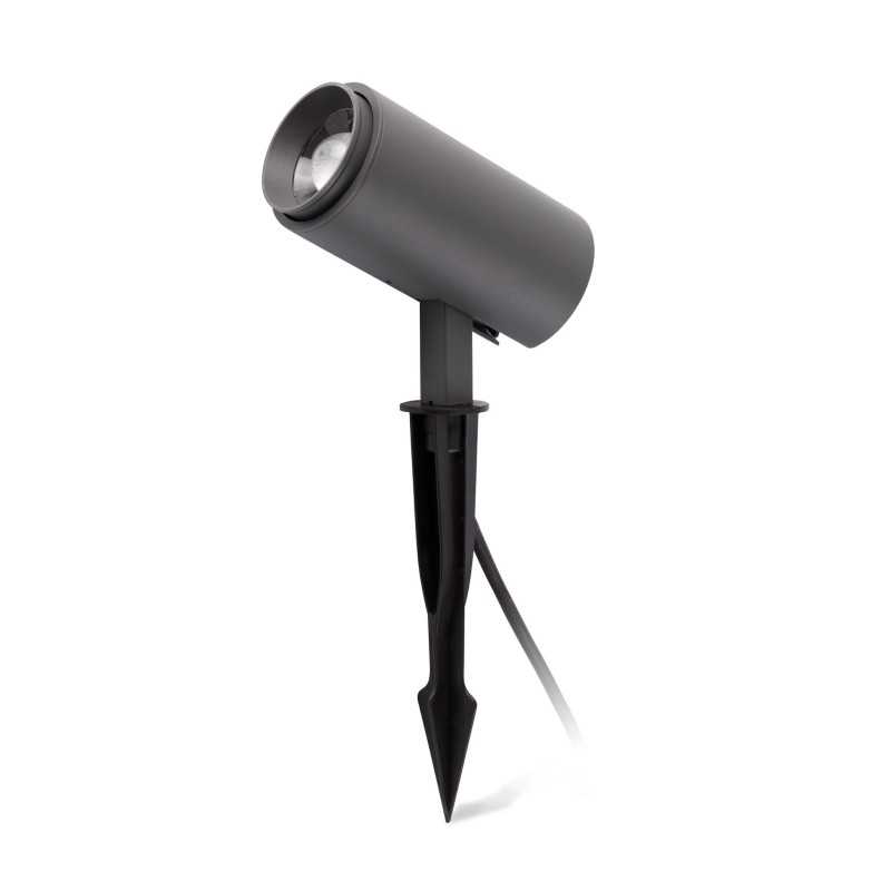 Stehleuchte aus Aluminium mit integrierter LED, grau, TRAYES