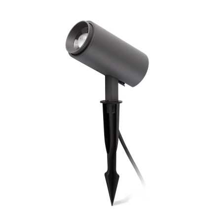 Stehleuchte aus Aluminium mit integrierter LED, grau, TRAYES