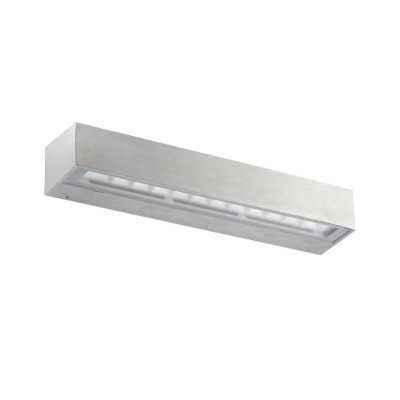Wandleuchte aus Aluminium mit integrierter LED, gebuersteter Stahl, PLURIEN
