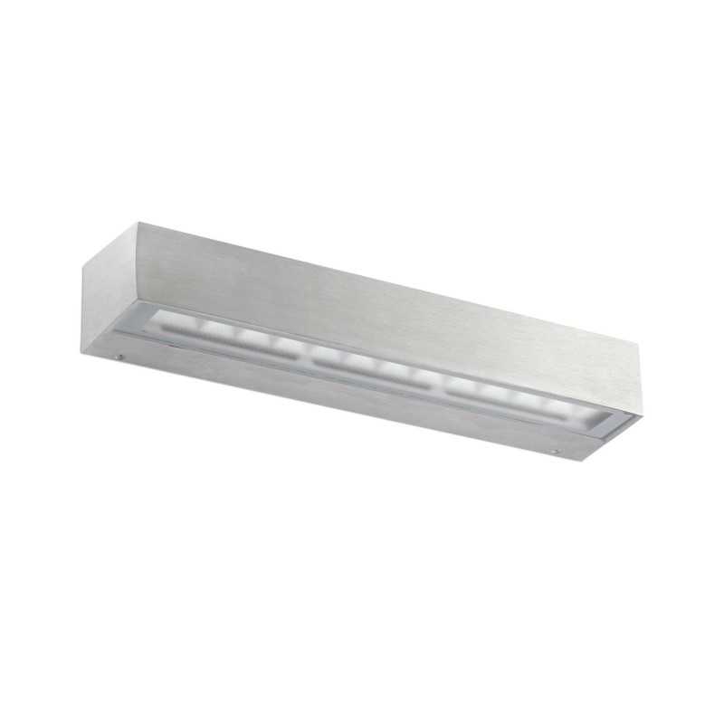 Wandleuchte aus Aluminium mit integrierter LED, gebuersteter Stahl, PLURIEN
