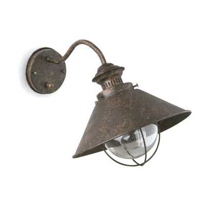 Wandleuchte aus Stahl E27, rostfarben, BLAYAC