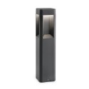 Stehleuchte aus Aluminium mit integrierter LED, grau, BOURGIS