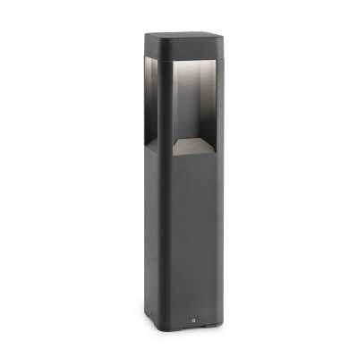 Stehleuchte aus Aluminium mit integrierter LED, grau, BOURGIS