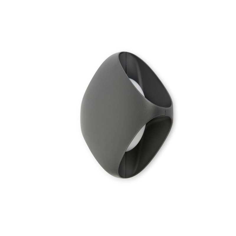 Wandleuchte aus Aluminium mit integrierter LED, grau, NOMDIEU