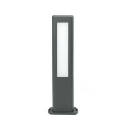 Stehleuchte aus Aluminium mit integrierter LED, grau, LOFFRE