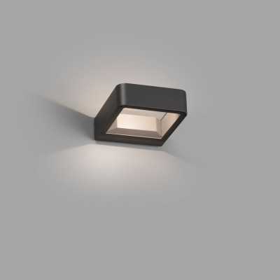 Wandleuchte aus Aluminium mit integrierter LED, grau, TAPONAS