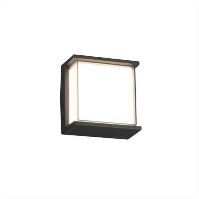Wandleuchte aus Aluminium mit integrierter LED, grau, DIONAY