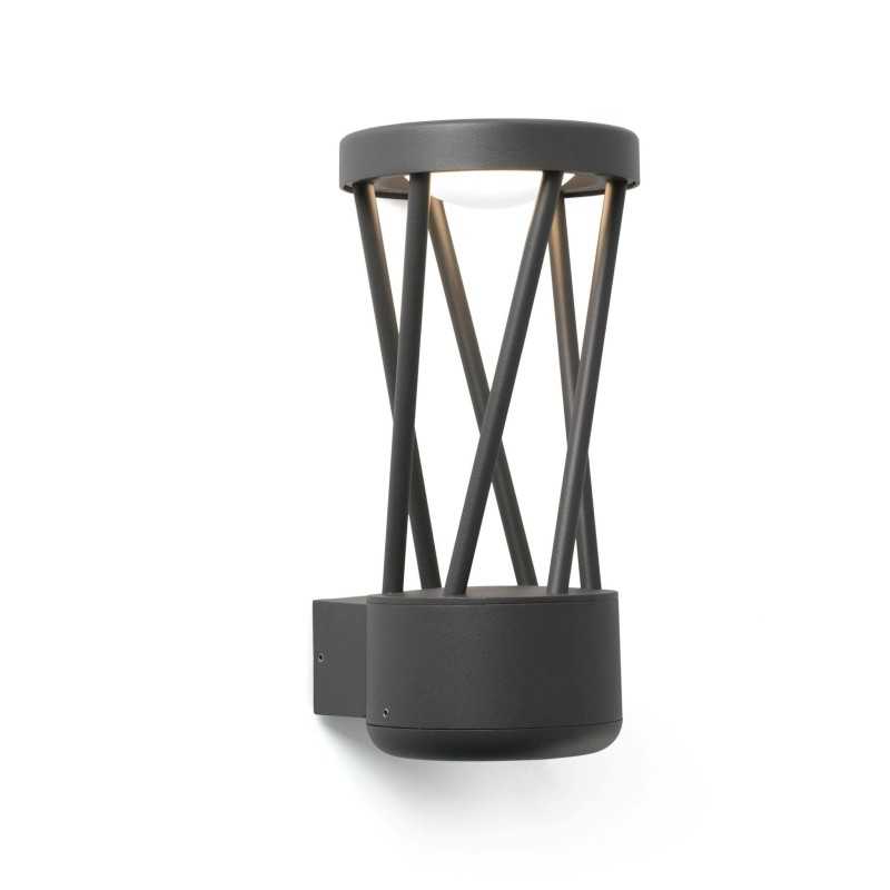 Wandleuchte aus Aluminium mit integrierter LED, grau, BENAIX