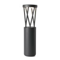 Stehleuchte aus Aluminium mit integrierter LED, grau, BRIOUZE