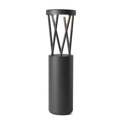 Stehleuchte aus Aluminium mit integrierter LED, grau, BRIOUZE