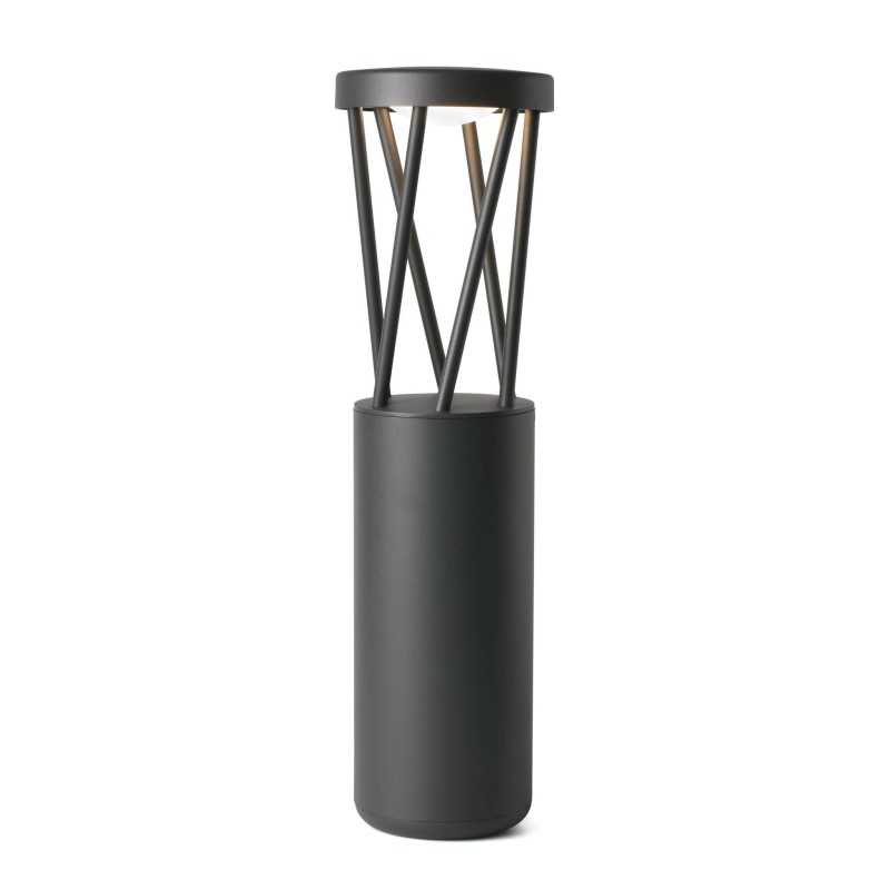 Stehleuchte aus Aluminium mit integrierter LED, grau, BRIOUZE