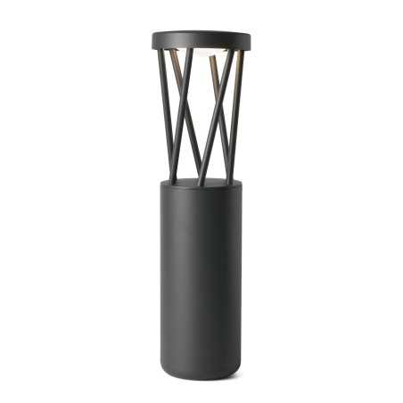 Stehleuchte aus Aluminium mit integrierter LED, grau, BRIOUZE