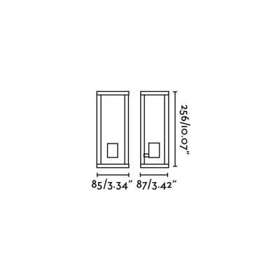 Wandleuchte aus Aluminium E27, grau, CAMBIAC