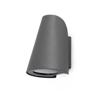 Wandleuchte aus Aluminium E27, grau, AUGERE