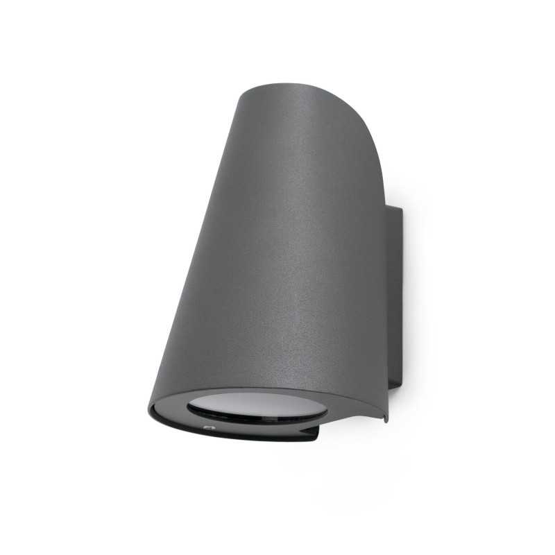 Wandleuchte aus Aluminium E27, grau, AUGERE