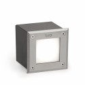 Wandleuchte aus Edelstahl mit integrierter LED, gebuersteter Stahl, CRESTE