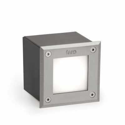 Wandleuchte aus Edelstahl mit integrierter LED, gebuersteter Stahl, CRESTE
