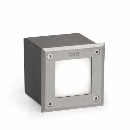 Wandleuchte aus Edelstahl mit integrierter LED, gebuersteter Stahl, CRESTE