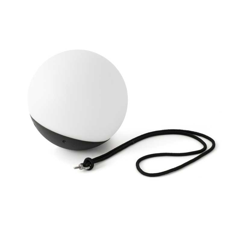 Wandleuchte aus Kunststoff mit integrierter LED, mattschwarz, POUANCE