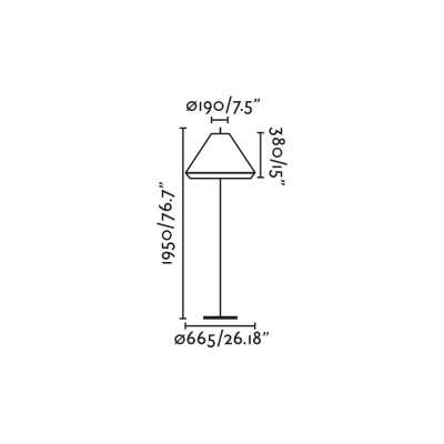 Stehleuchte aus Aluminium E27, grau, AMAZON