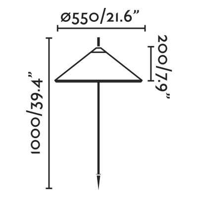 Stehleuchte aus Aluminium E27, grau, HOLNON
