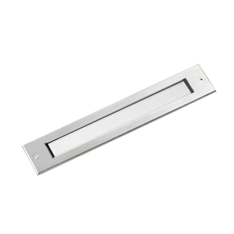 Stehleuchte aus Edelstahl mit integrierter LED, gebuersteter Stahl, VEYSSET