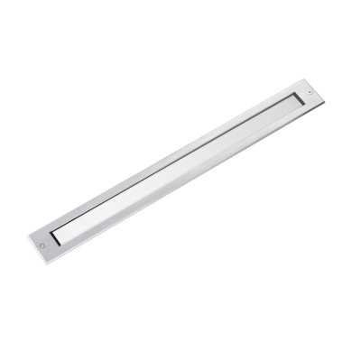 Stehleuchte aus gebuerstetem Edelstahl mit integrierter LED, EULMONT