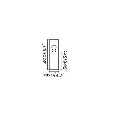 Stehleuchte aus Aluminium E27, grau, LISSAC