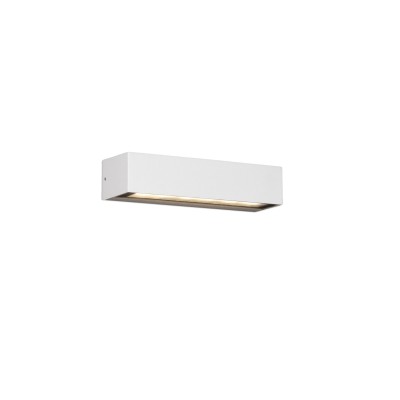 Wandleuchte aus Aluminium mit integrierter LED, mattweiss, AUBURE