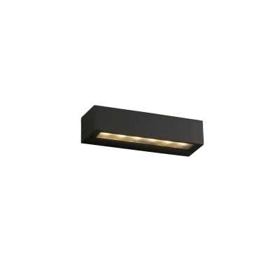 Wandleuchte aus Aluminium mit integrierter LED, grau, TREZEL