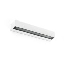 Wandleuchte aus Aluminium mit integrierter LED, mattweiss, LOUYRE
