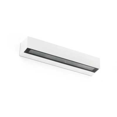 Wandleuchte aus Aluminium mit integrierter LED, mattweiss, LOUYRE