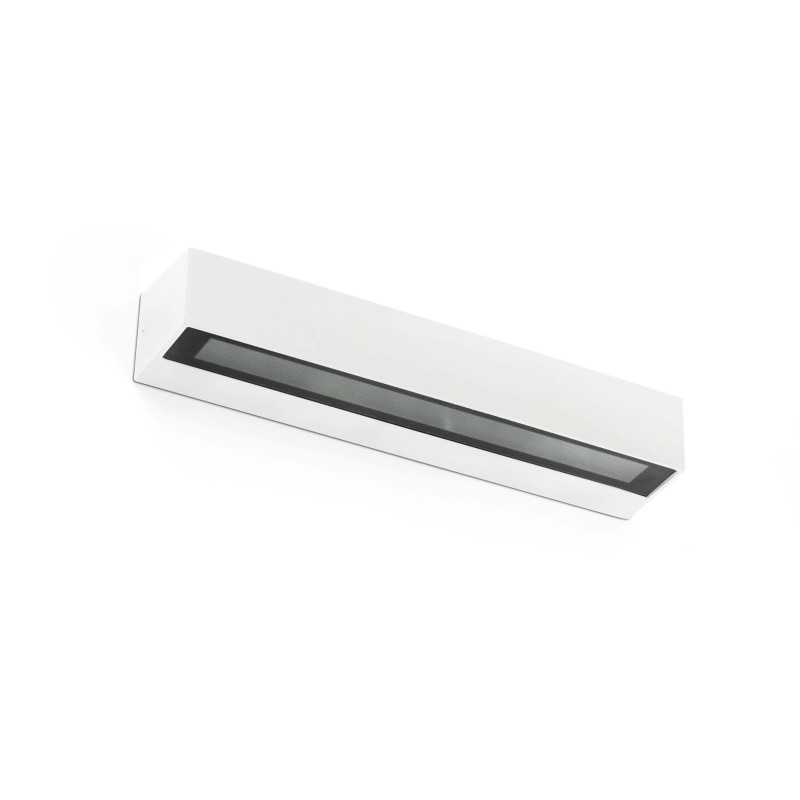 Wandleuchte aus Aluminium mit integrierter LED, mattweiss, LOUYRE
