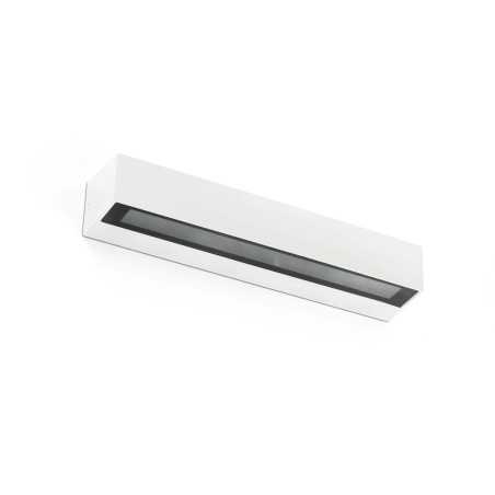 Wandleuchte aus Aluminium mit integrierter LED, mattweiss, LOUYRE