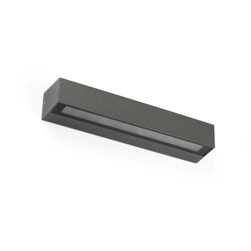 Wandleuchte aus Aluminium mit integrierter LED, grau, ARCOLE