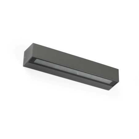 Wandleuchte aus Aluminium mit integrierter LED, grau, ARCOLE