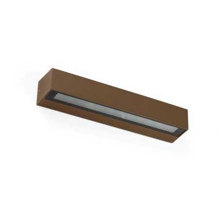 Wandleuchte aus Aluminium mit integrierter LED, rostfarben, MORIEUX