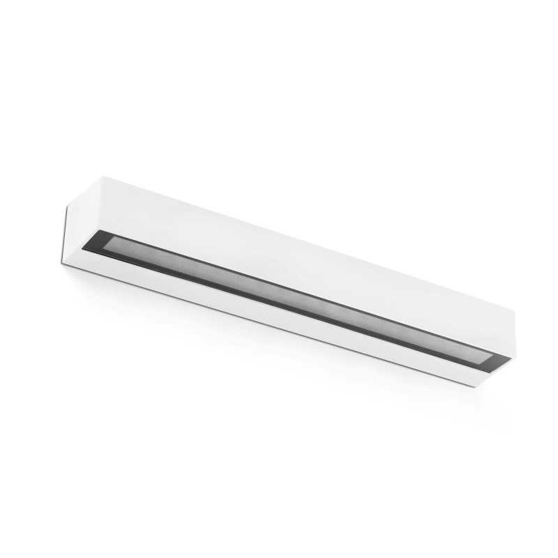 Wandleuchte aus Aluminium mit integrierter LED, mattweiss, ARNAVE