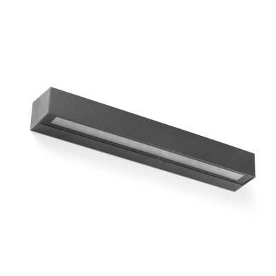 Wandleuchte aus Aluminium mit integrierter LED, grau, SALZUIT