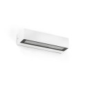Wandleuchte aus Aluminium mit integrierter LED, mattweiss, AR VAZ