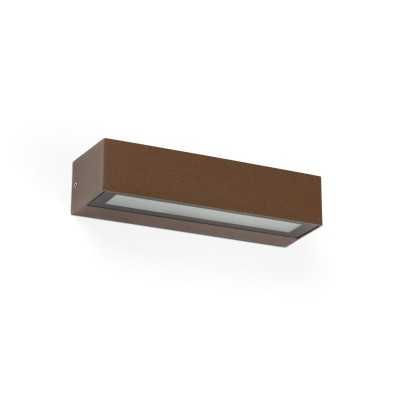 Wandleuchte aus Aluminium mit integrierter LED, rostfarben, URBACH